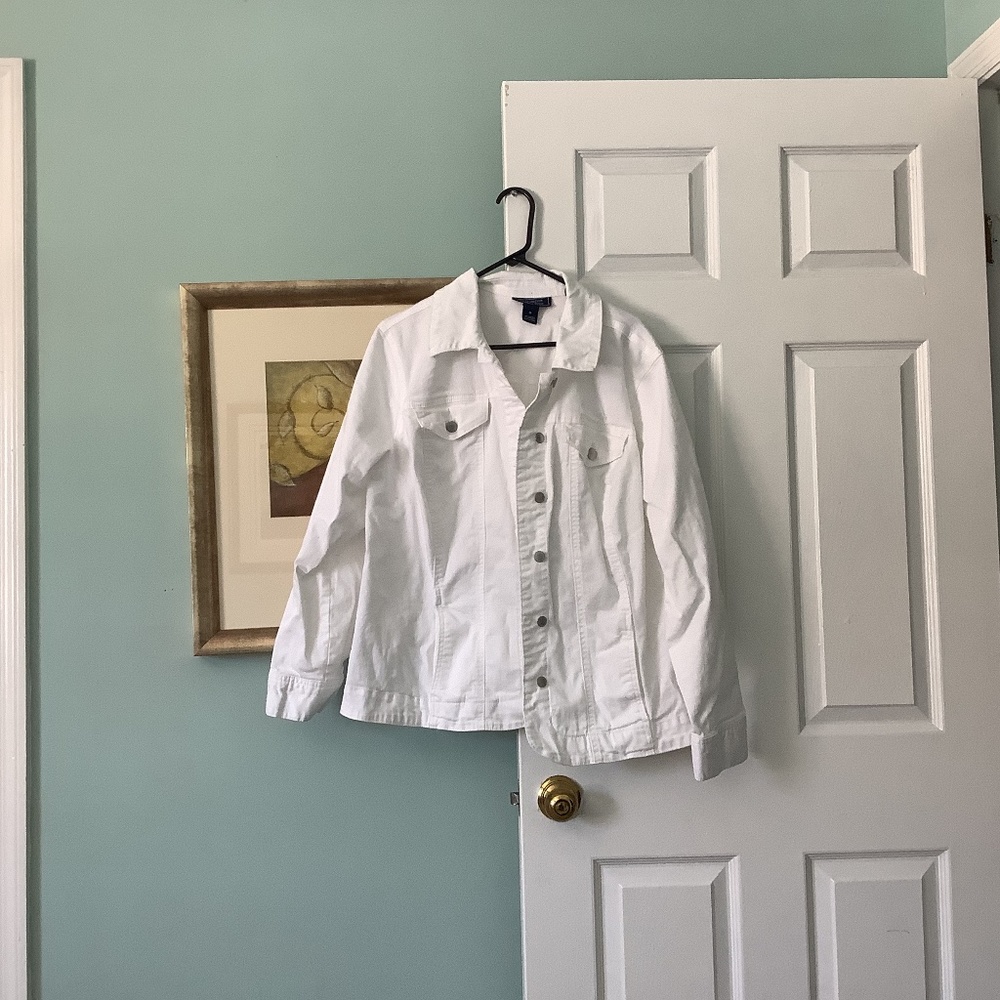 White Charter Club Denim Jacket 3X
